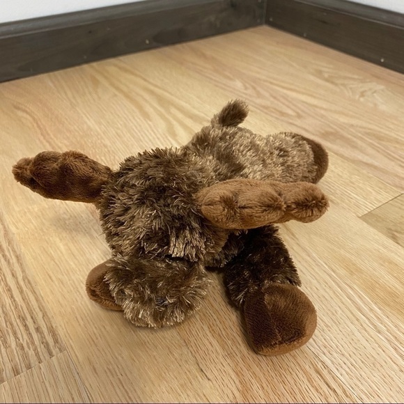 Aurora Plush Moose Brown Stuffed Animal - Picture 2 of 5